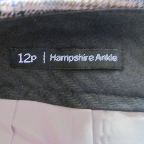 Talbots Pants 12P Hampshire Ankle Brown Plaid Wool Blend - Picture 3 of 6